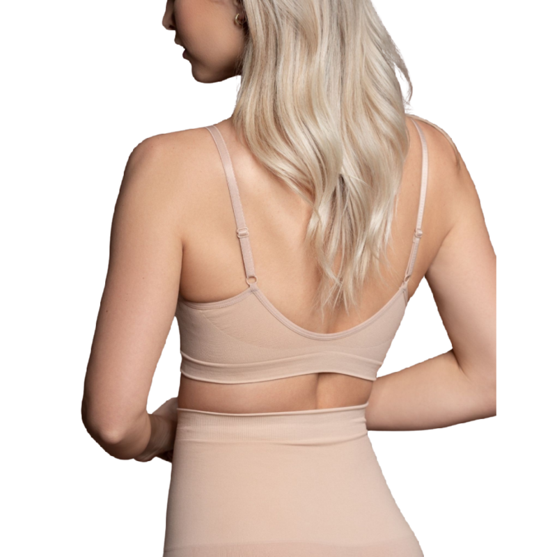 BYE-BRA - MEDIUM CONTROL SUJETADOR SIN COSTURAS BEIGE TALLA S - Imagen 2