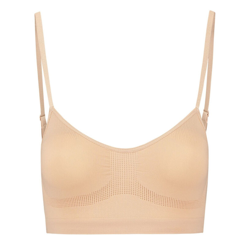 BYE-BRA - MEDIUM CONTROL SUJETADOR SIN COSTURAS BEIGE TALLA XL - Imagen 4