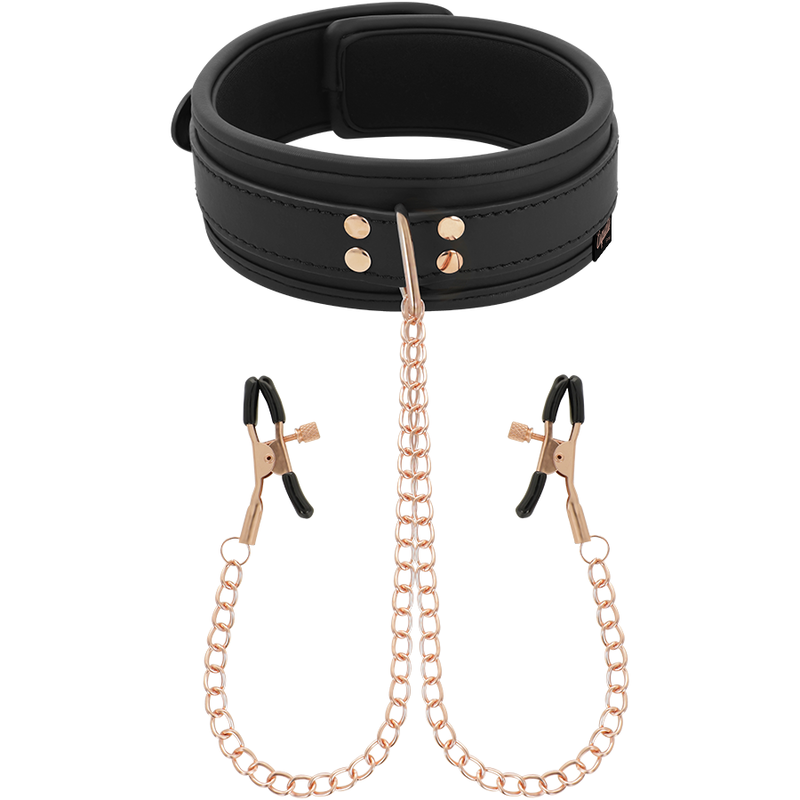 COQUETTE CHIC DESIRE - FANTASY COLLAR CON PINZAS PEZONES CON FORRO DE NEOPRENO - Imagen 4