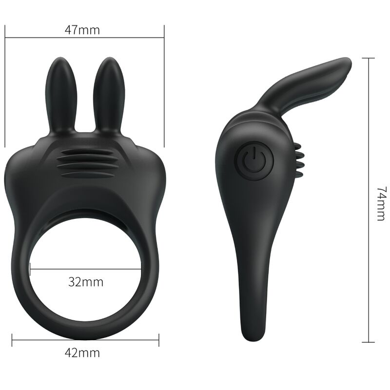 PRETTY LOVE - DAVION ANILLO VIBRADOR RABBIT - Imagen 4