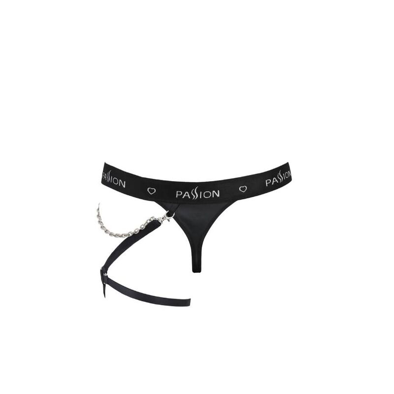 PASSION - 058 TANGA BILL NEGRO L/XL - Imagen 6
