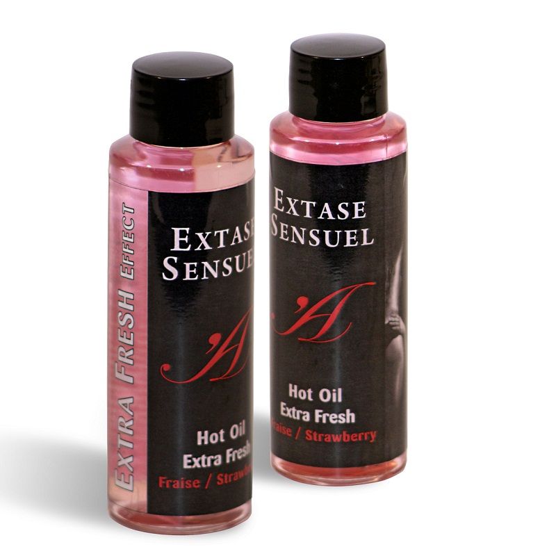 EXTASE SENSUAL - ACEITE MASAJE EFECTO EXTRA FRESH FRESA 100 ML - Imagen 2