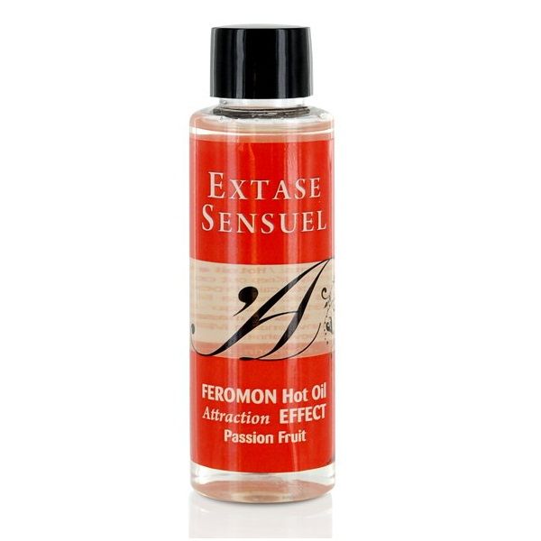 EXTASE SENSUAL - ACEITE MASAJE EFECTO CALOR CON FEROMONAS FRUTA DE LA PASION 100 ML - Imagen 2