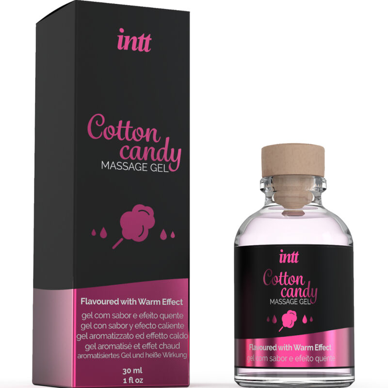INTT MASSAGE & ORAL SEX - GEL DE MASAJE CON SABOR A ALGODÓN DE AZUCAR Y EFECTO CALOR - Imagen 2