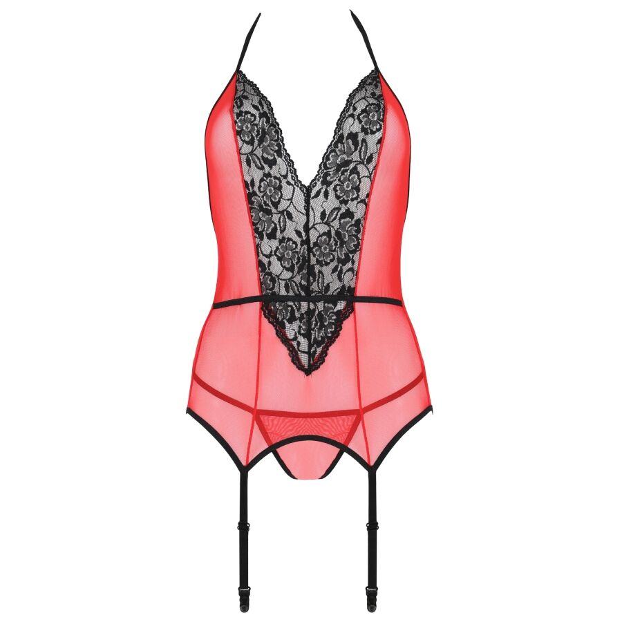 PASSION - PEONIA CORSET EROTIC LINE ROJO L/XL - Imagen 4