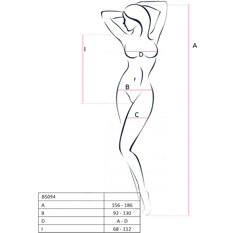 PASSION - BS094 BODYSTOCKING ROJO TALLA ÚNICA - Imagen 5