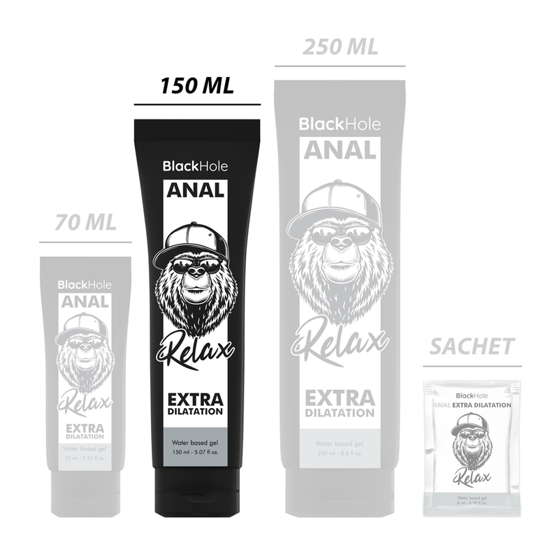 BLACK HOLE - GEL BASE AGUA DILATACIÓN ANAL 150 ML - Imagen 2
