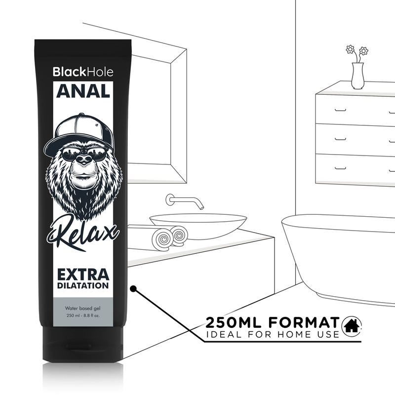 BLACK HOLE - GEL BASE AGUA DILATACIÓN ANAL 250 ML - Imagen 5