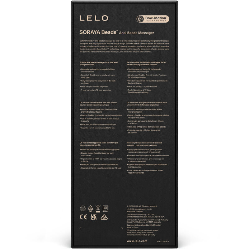 LELO - SORAYA BEADS MASAJEADOR ANAL NEGRO - Imagen 4