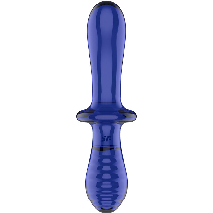 SATISFYER - DOUBLE CRYSTAL DILDO AZUL - Imagen 4