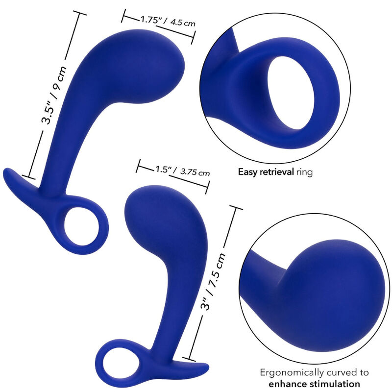 CALEXOTICS - ADMIRAL SET 2 PLUG ANAL AZUL - Imagen 4