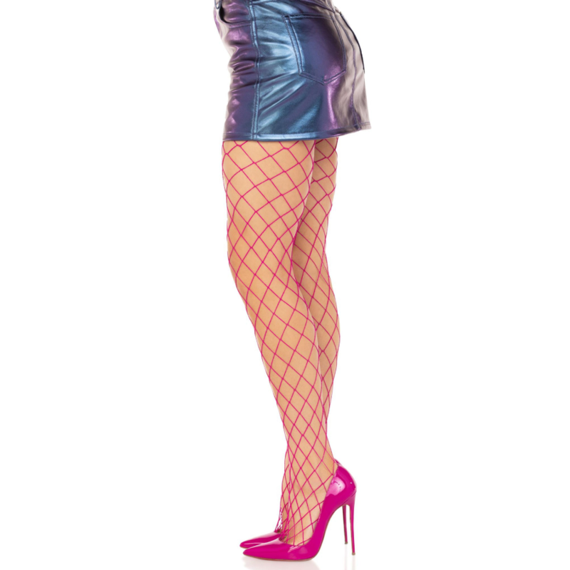 LEG AVENUE - PANTIMEDIAS REJILLA DIAMANTE ROSA - Imagen 3