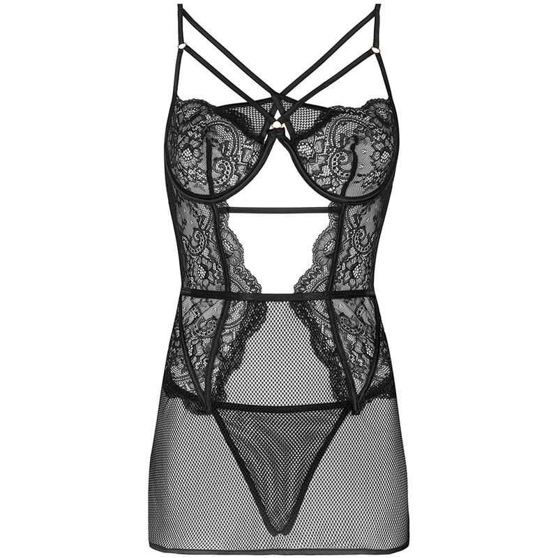 LIVCO CORSETTI FASHION - BARIRIN LC 90633 FALDA + PANTY NEGRO L/XL - Imagen 3