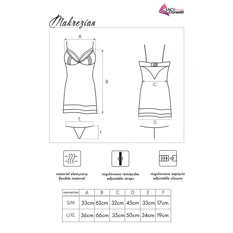 LIVCO CORSETTI FASHION - MAKREZIAN LC 90545 FALDA + PANTY NEGRO L/XL - Imagen 5