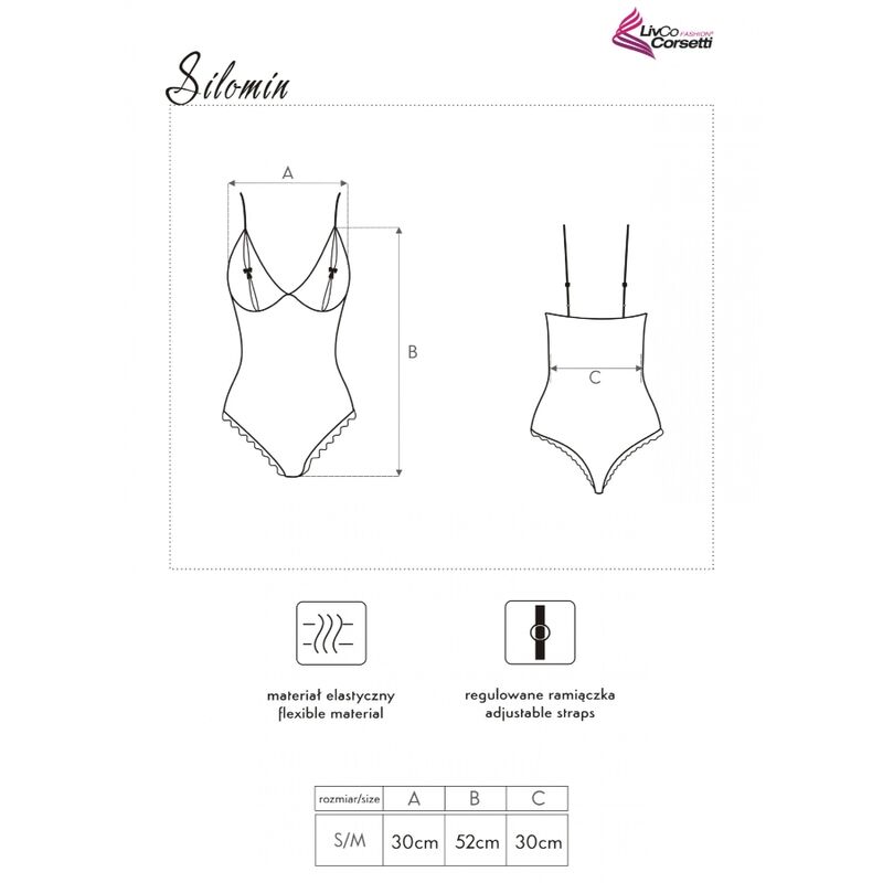 LIVCO CORSETTI FASHION - SILOMIN LC 1401 BODY + BATA NEGRO TALLA ÚNICA - Imagen 5