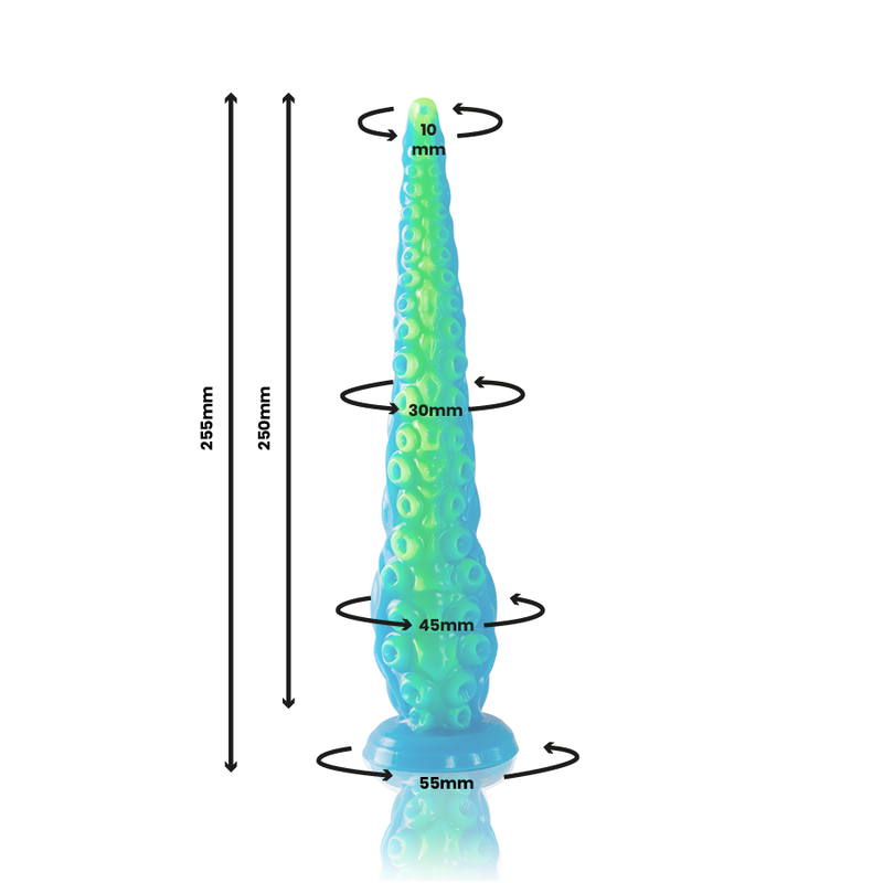EPIC - SCYLLA DILDO TENTÁCULO FINO FLUORESCENTE TAMAÑO PEQUEÑO - Imagen 2