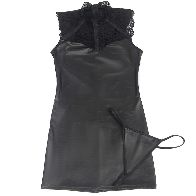 SUBBLIME - VESTIDO SEXY DE CUERO L/XL - Imagen 4