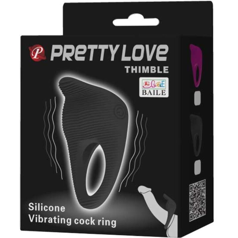 PRETTY LOVE - THIMBLE ANILLO VIBRADOR NEGRO - Imagen 8