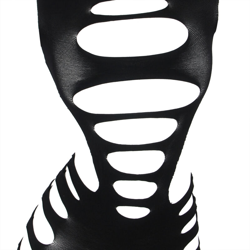 SUBBLIME - 952266 VESTIDO DE REJILLA ELÁSTICO MANGA LARGA NEGRO TALLA ÚNICA - Imagen 4