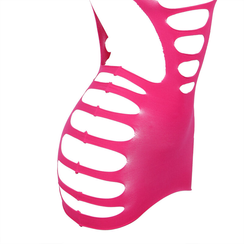 SUBBLIME - 952273 VESTIDO DE REJILLA ELÁSTICO MANGA LARGA ROSA TALLA ÚNICA - Imagen 5