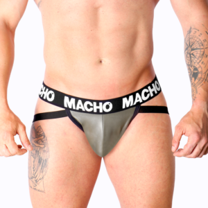 MACHO - MX27GR JOCK CUERO GRIS BEIGE L