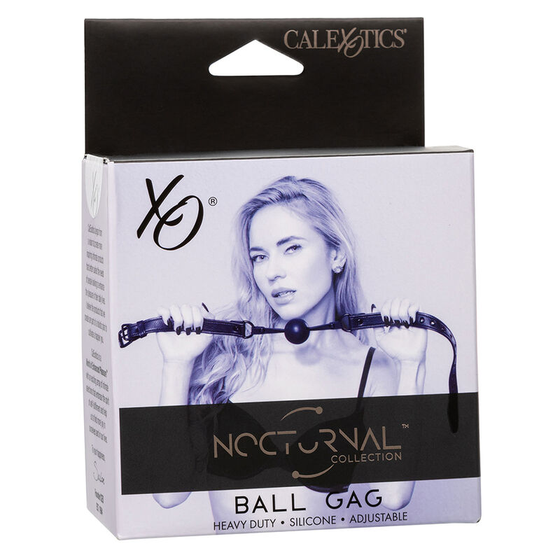 CALEXOTICS - NOCTURNAL MORDAZA DE BOLA SILICONA NEGRO - Imagen 7