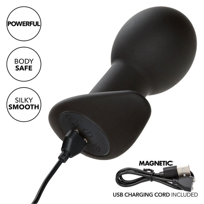CALEXOTICS - ROCK BOTTOM PLUG ANAL 10 VIBRACIONES SILICONA NEGRO - Imagen 7