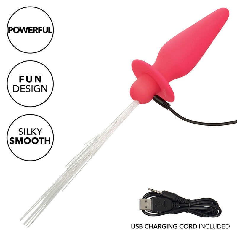 CALEXOTICS - SOUTHERN LIGHTS LIGHT UP PLUG ANAL CON LUCES 10 VIBRACIONES SILICONA ROSA - Imagen 7