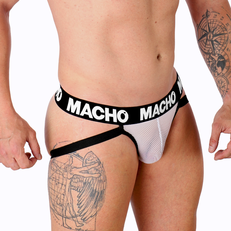 MACHO - MX26X1 JOCK REJILLA BLANCO XL - Imagen 2