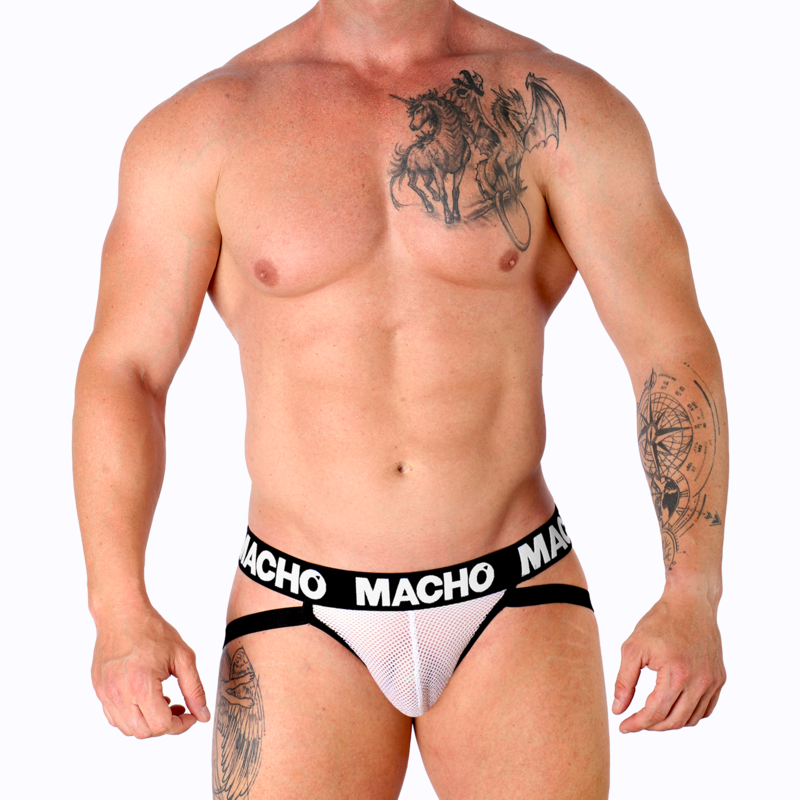 MACHO - MX26X1 JOCK REJILLA BLANCO XL - Imagen 5