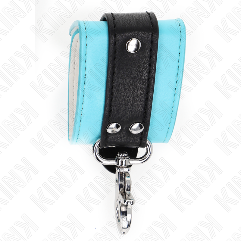 KINK - MUÑEQUERAS CON CIERRE PREMIUM NEGRO / AZUL AJUSTABLE 21-28 CM X 5.5 CM - Imagen 5