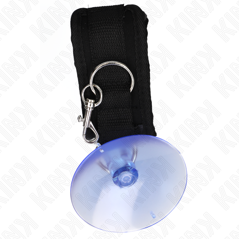 KINK - MUÑEQUERAS CON VENTOSA NEGRO AJUSTABLE 29-40 CM X 5 CM - Imagen 2