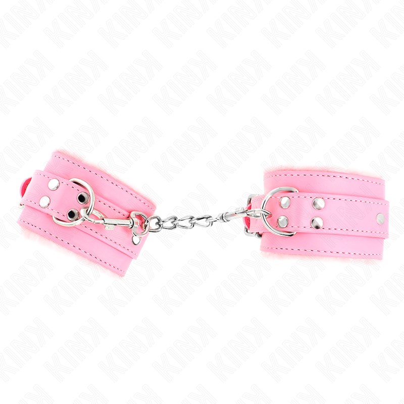 KINK - MUÑEQUERAS FORRADAS ROSA CON CORREA ROSA AJUSTABLE 20-29 CM X 5.5 CM - Imagen 2