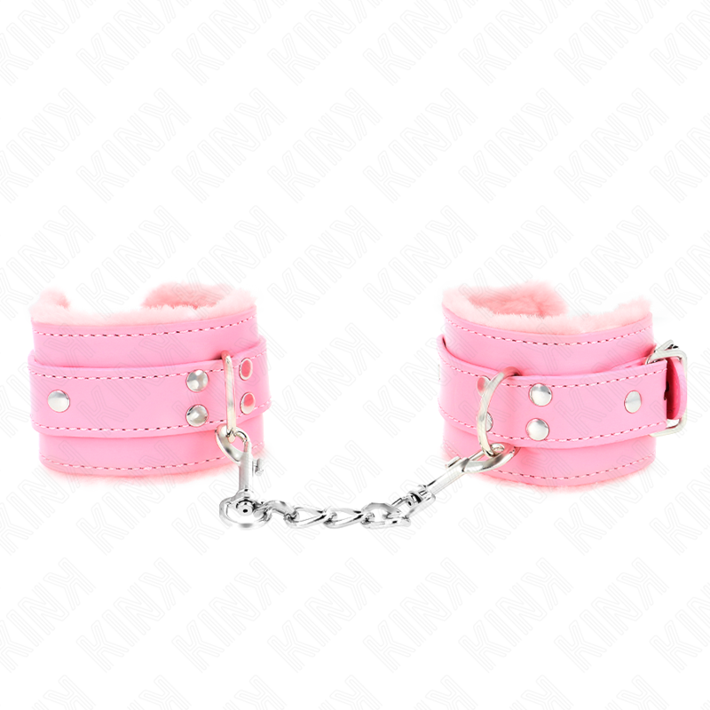 KINK - MUÑEQUERAS FORRADAS ROSA CON CORREA ROSA AJUSTABLE 20-29 CM X 5.5 CM - Imagen 3