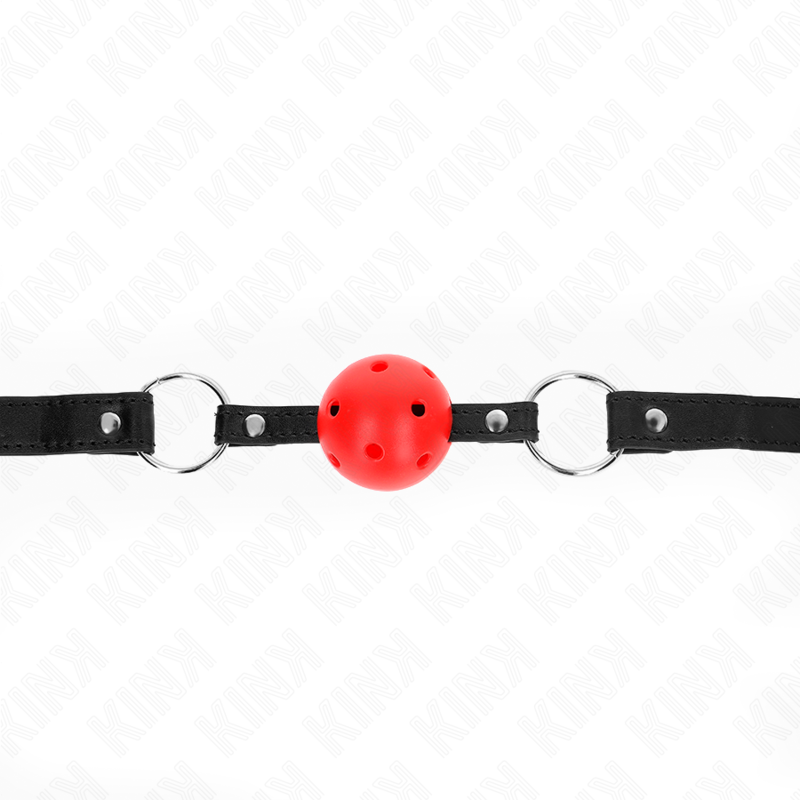 KINK - MORDAZA DE BOLA 4.5 CM ROJA DURA HUECA MODELO 1 63.5 X 2 CM - Imagen 4