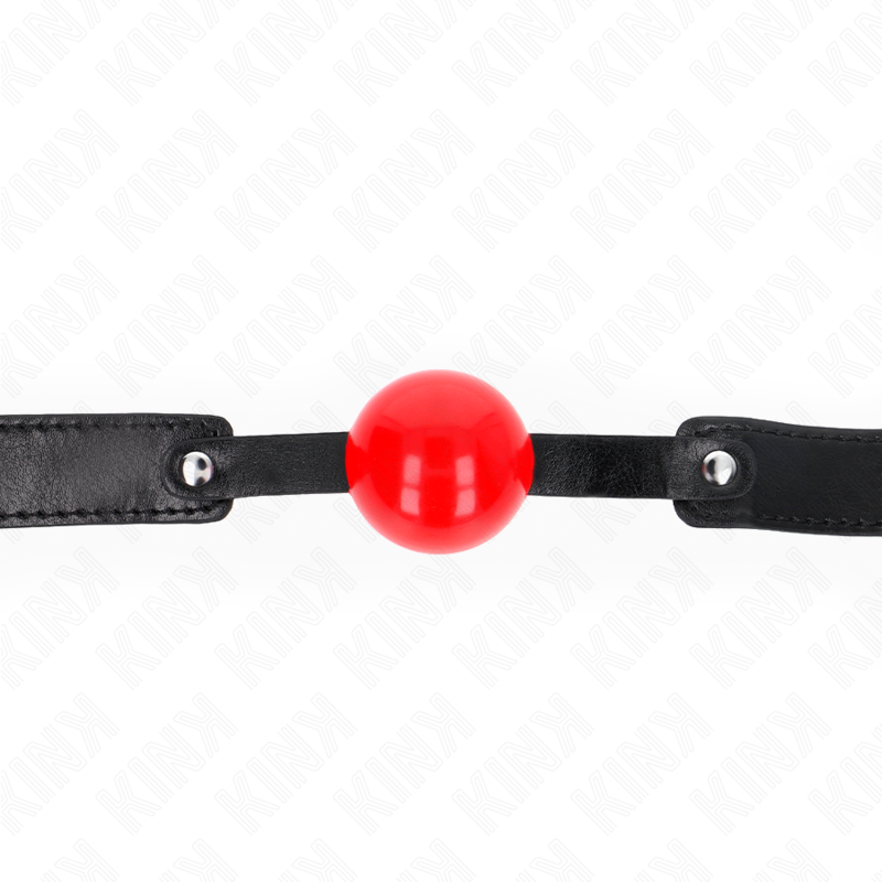 KINK - MORDAZA DE BOLA 4 CM SUAVE DE TPE MODELO 1 66 x 2.5 CM AJUSTABLE 41-61 CM - Imagen 4