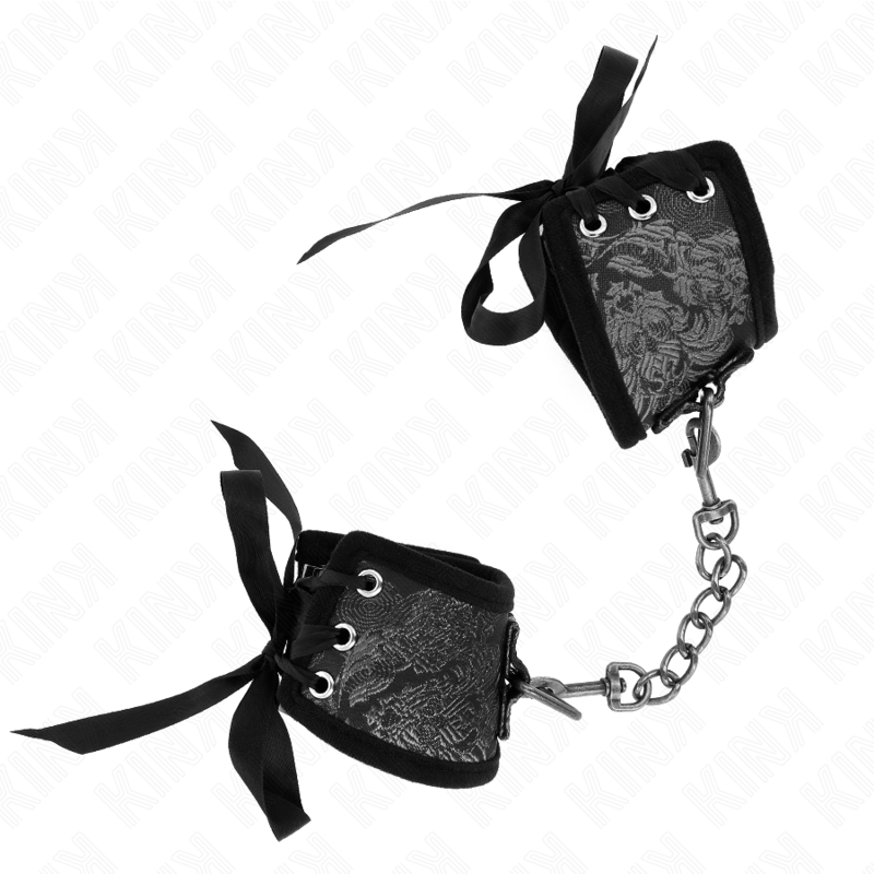 KINK - MUÑEQUERAS DISEÑO ESCÁNDALO NEGRO DETALLE LAZO 24.5 CM X 6.5 CM - Imagen 2