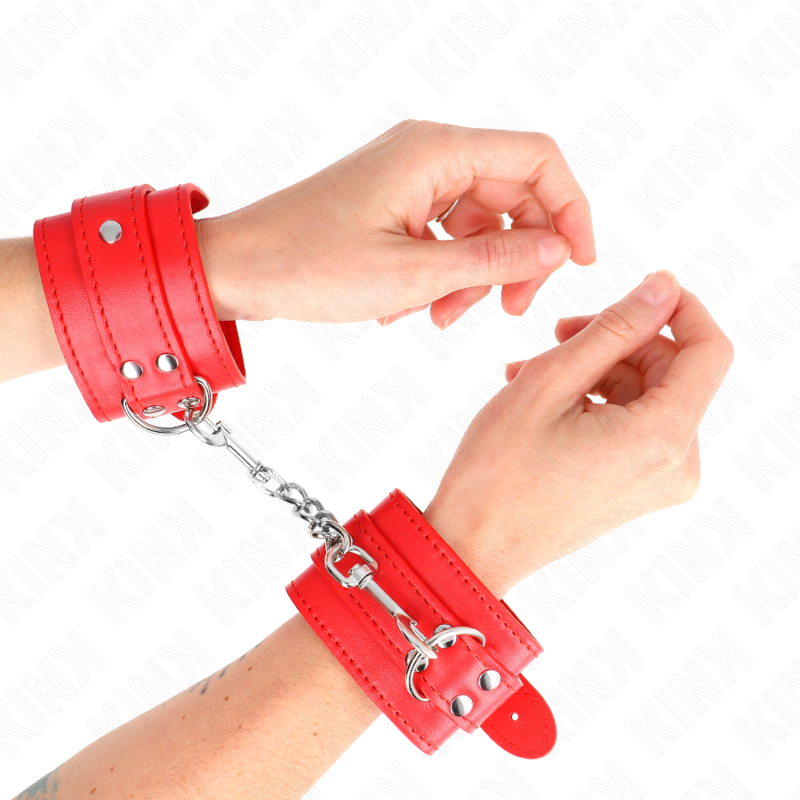 KINK - MUÑEQUERAS SENCILLAS ROJO AJUSTABLE 20-23 CM X 5.5 CM - Imagen 4