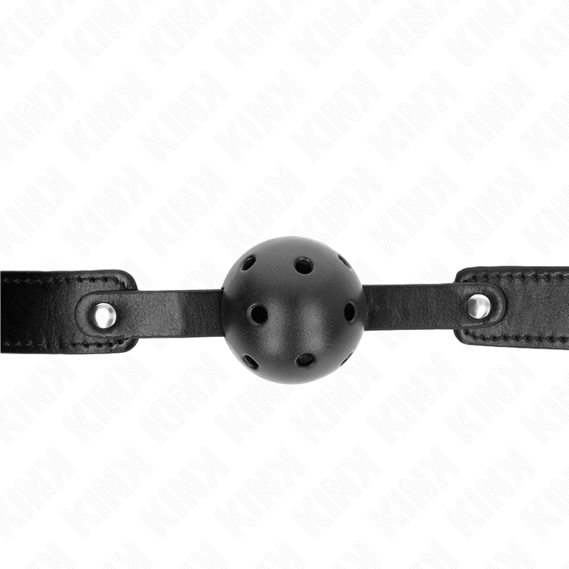 KINK - MORDAZA DE BOLA 4.5 CM TRANSPIRABLE NEGRO 65 x 2.5 CM - Imagen 3