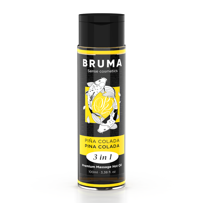 BRUMA - ACEITE DE MASAJE PREMIUM EFECTO CALOR SABOR PIÑA COLADA 3 EN 1 - 100 ML - Imagen 2