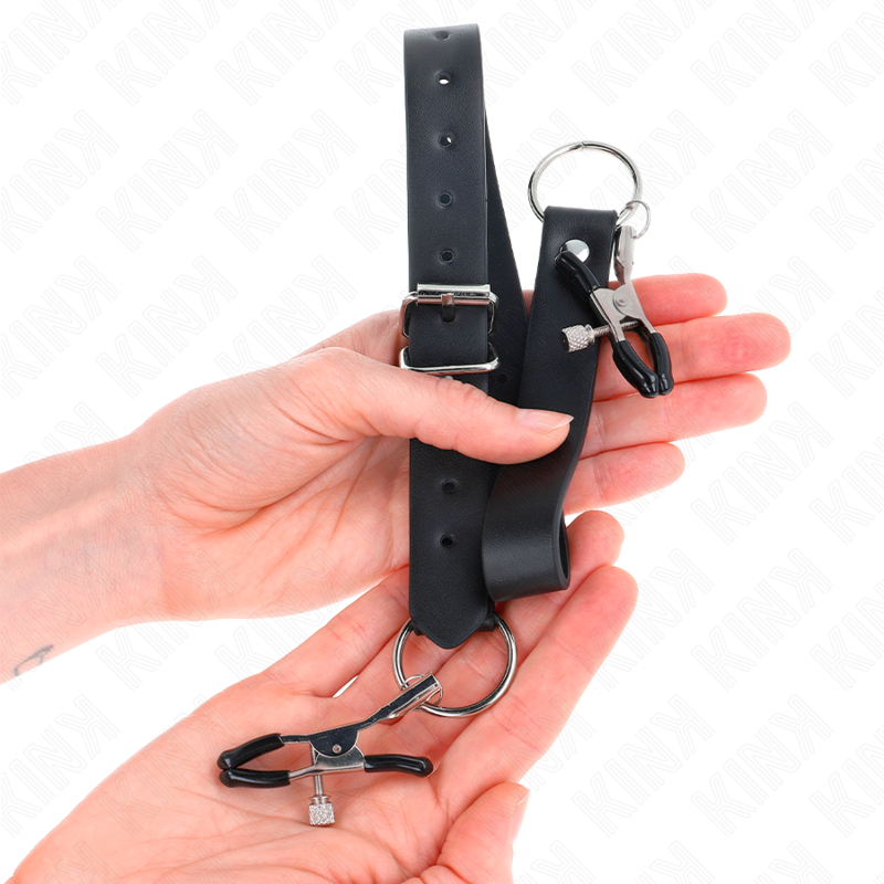 KINK - PINZAS PARA CLÍTORIS 4 ENGANCHES AJUSTABLE 34-48 CM - Imagen 3