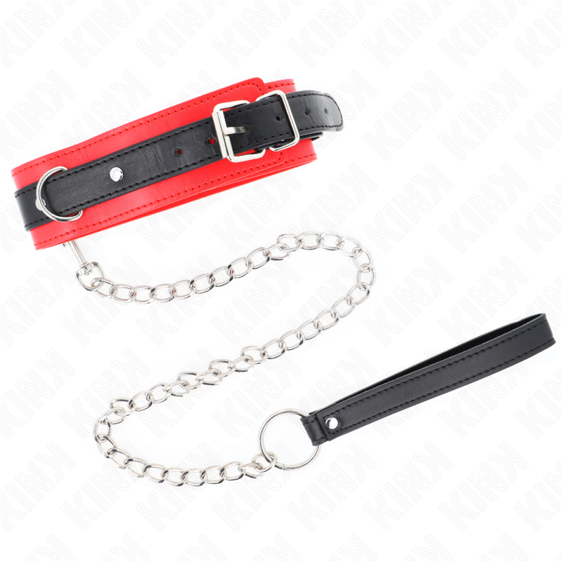 KINK - COLLAR CON CORREA 65 CM MODELO BÁSICO MODELO 3 ROJO 53 X 5 CM - Imagen 5
