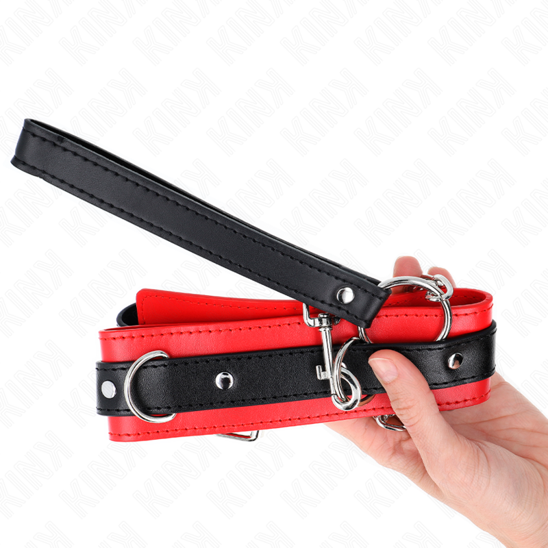 KINK - COLLAR CON CORREA 65 CM MODELO BÁSICO MODELO 3 ROJO 53 X 5 CM - Imagen 4