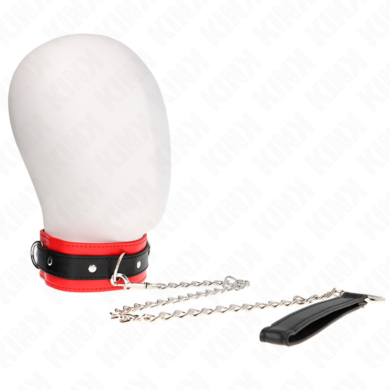 KINK - COLLAR CON CORREA 65 CM MODELO BÁSICO MODELO 3 ROJO 53 X 5 CM - Imagen 3