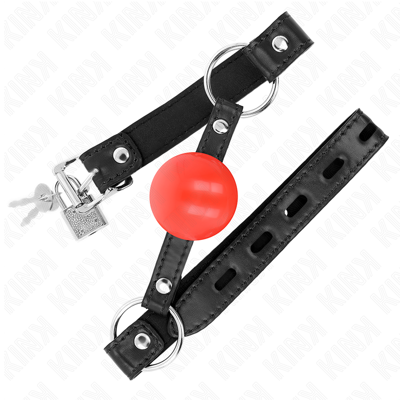 KINK - MORDAZA DE BOLA 4 CM TPE ROJO 60 x 2 CM - Imagen 2