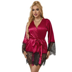 SUBBLIME - 953829 ELEGANTE CAMISON DE ENCAJE + TANGA ROJO L/XL