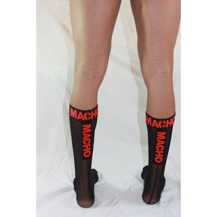 MACHO - CALCETINES FINOS NEGRO/ROJO TALLA ÚNICA - Imagen 5