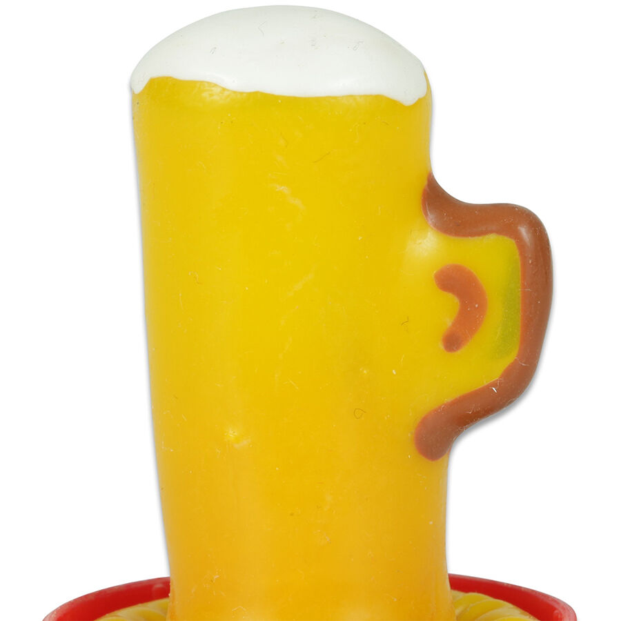 CONDOMERIE - PRESERVATIVO DECORATIVO PINTADO A MANO VASO DE CERVEZA - Imagen 3