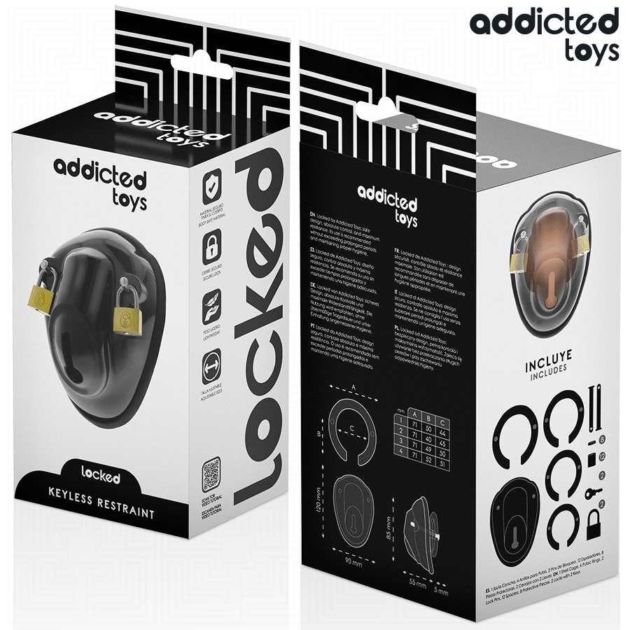 ADDICTED TOYS LOCKED - KEYLESS RESTRAINT JAULA PARA PENE 11,5 CM - Imagen 6