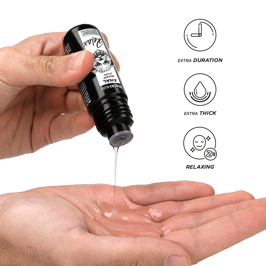BLACK HOLE - ANAL RELAXING CON JOJOBA BASE SILICONA 30 ML - Imagen 3